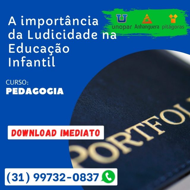 Portfólio Pronto Ead A Importância Da Ludicidade Na Educação Infantil 1808