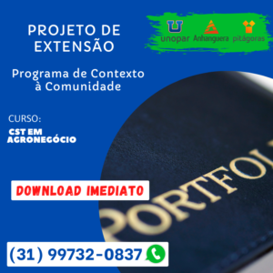 PROJETO DE EXTENSÃO - CST EM AGRONEGÓCIO