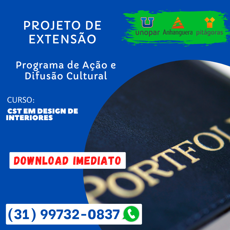PROJETO DE EXTENSÃO - CST EM DESIGN DE INTERIORES